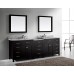 Virtu USA MD-2193-WMSQ-ES 93-Inch Caroline Parkway Double Square Sink Bathroom Vanity  Espresso - B00CMMHMOG